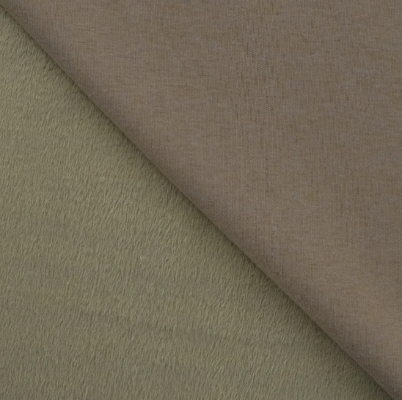 Jogging 055 taupe uni dubbelsidig