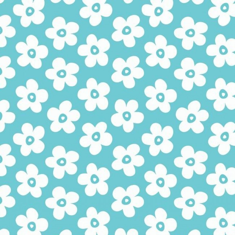 Vaxduk small big flower scuba blue