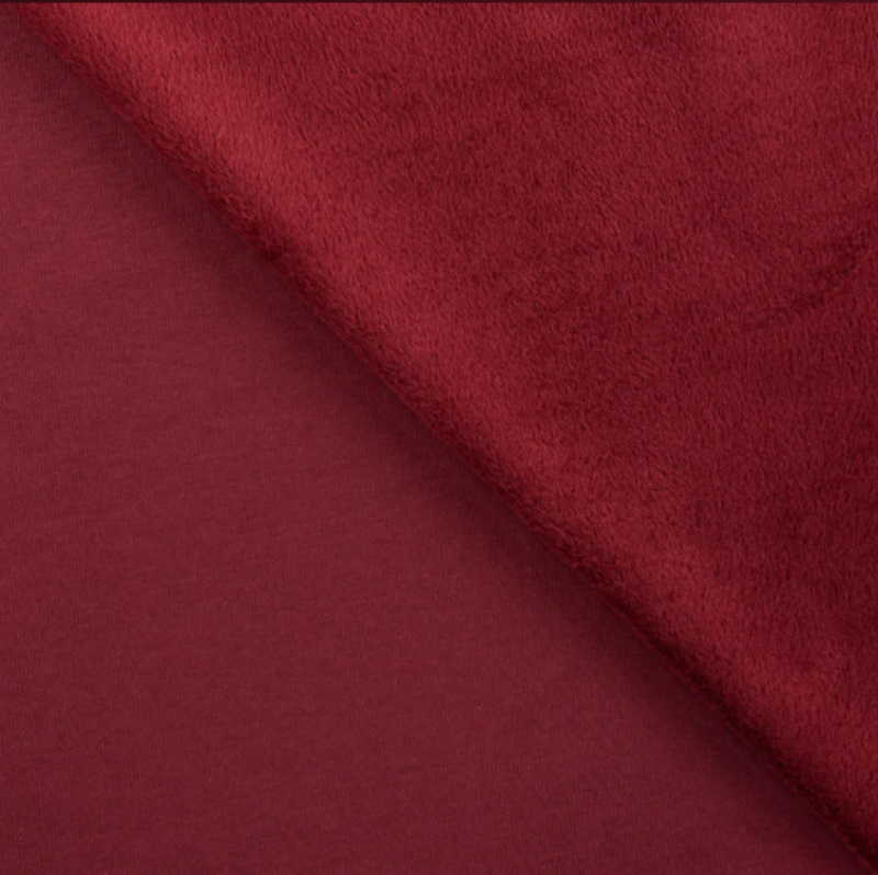 Jogging 190 vinröd uni dubbelsidig