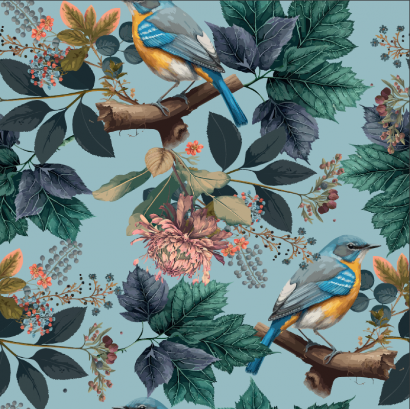 Fågelbuske ljusblå