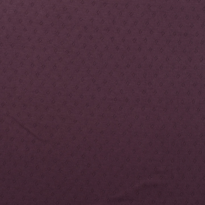 Trikå med hålmönster mauve