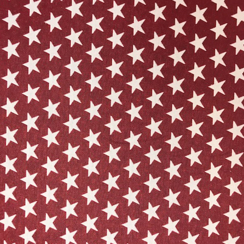 Jersey jacquard röd botten