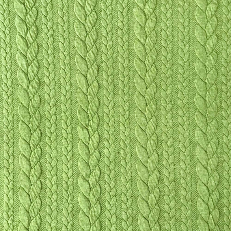 Stickad Jaquard limegrön