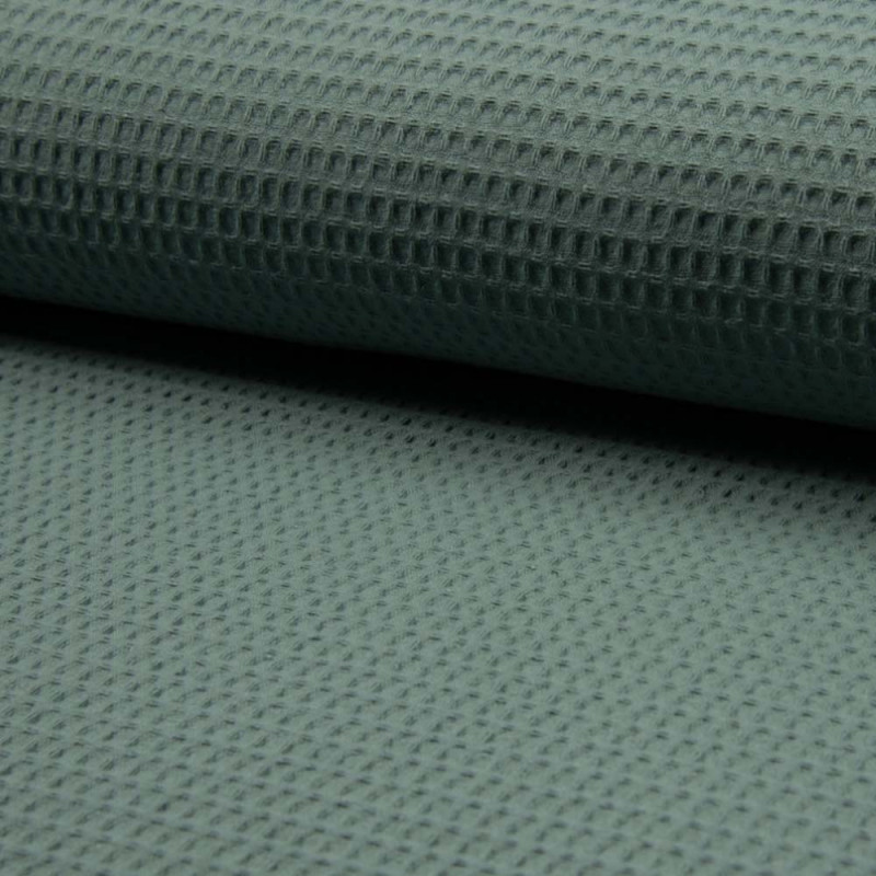 Våffeltyg dark dusty mint