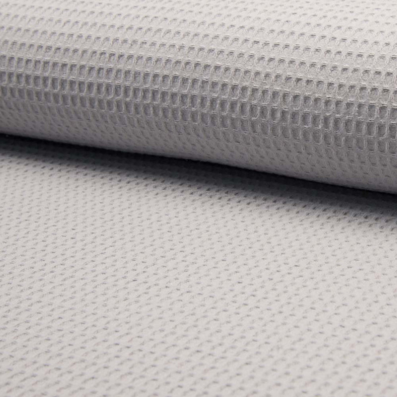 Våffeltyg silver grå