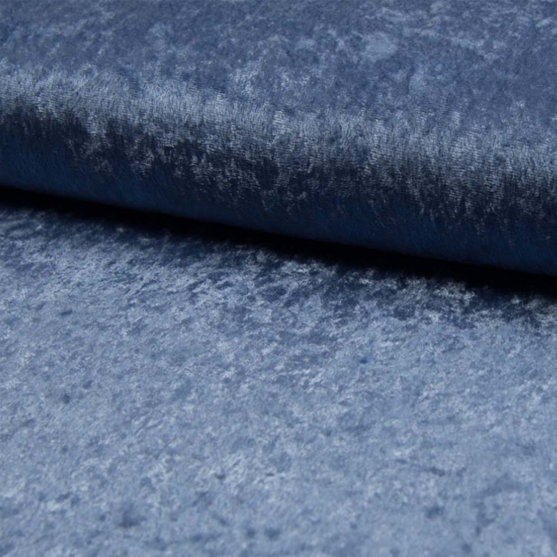 Krossad plysch 406 blå