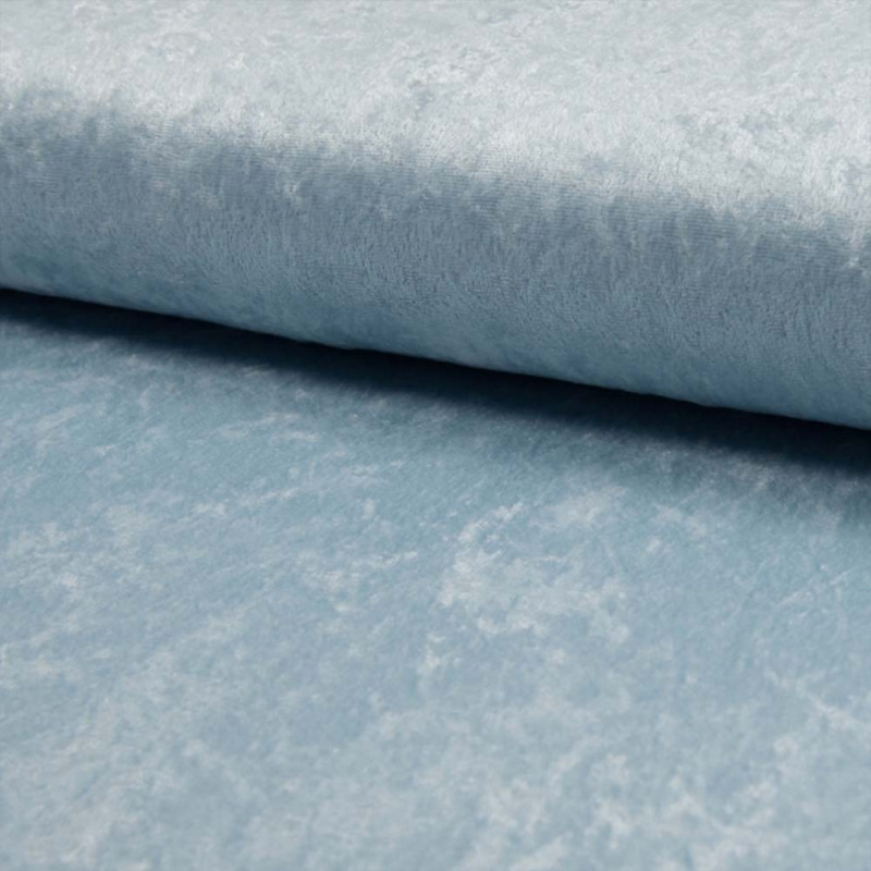 Krossad plysch 402 blå