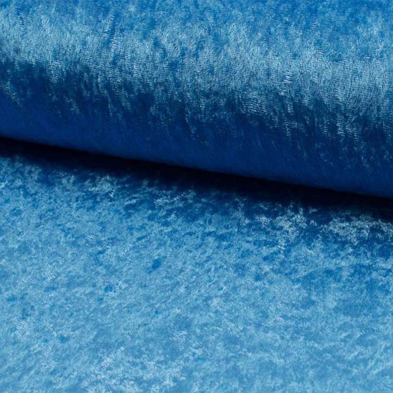 Krossad plysch 034 blå