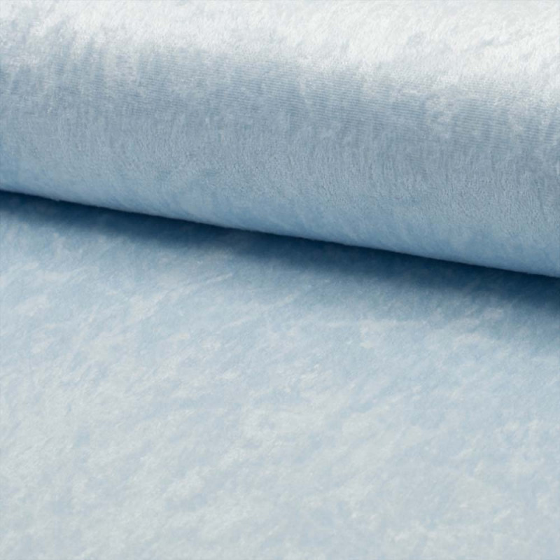 Krossad plysch 040 blå