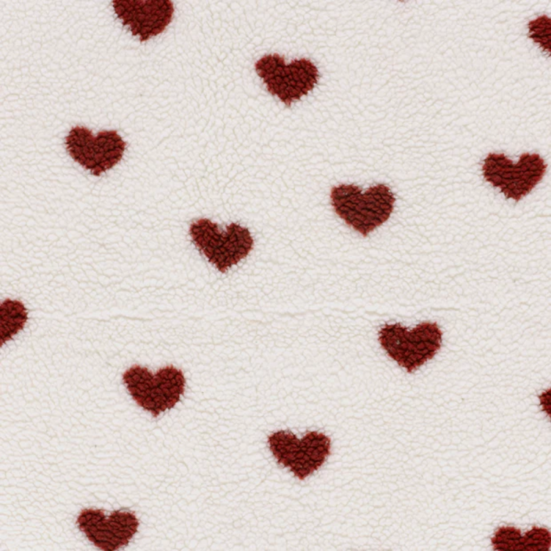 Fleece i pile hjärtan