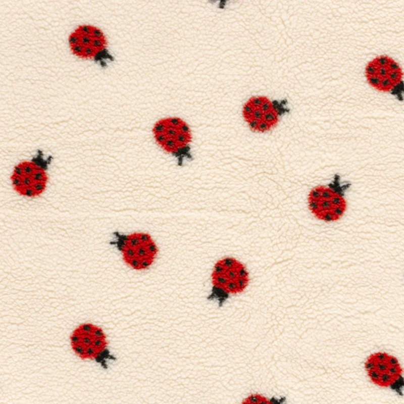 Fleece i pile nyckelpiga