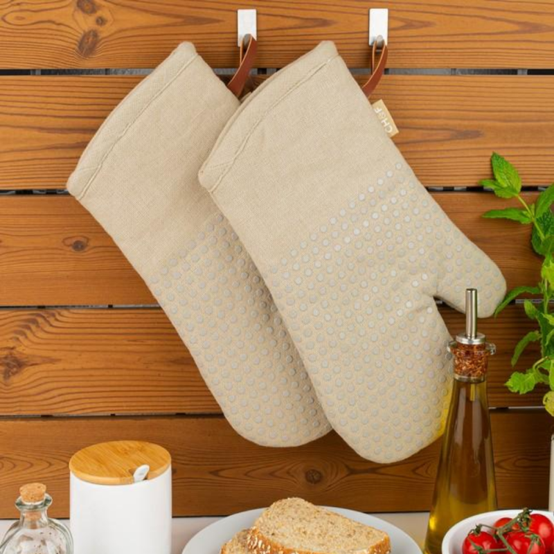 Grytvante beige med silikonprickar