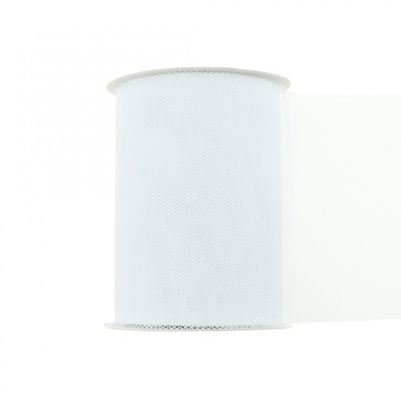 Tyll på rulle 10 cm vit 