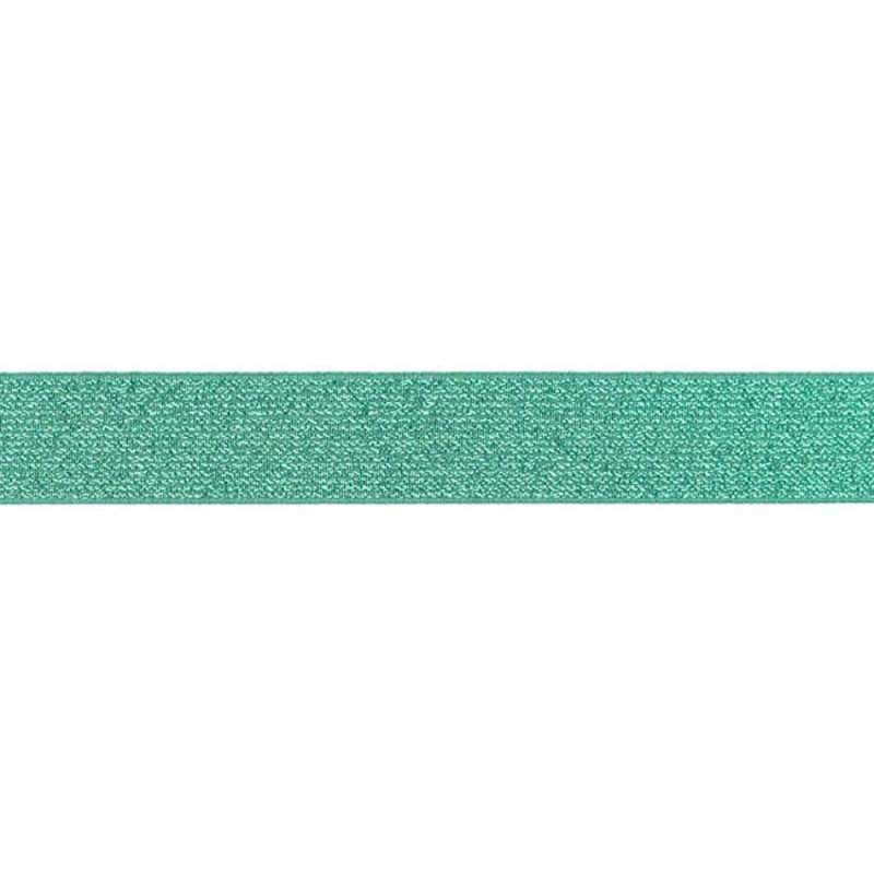Glitter band elastiskt 2,5 cm old green