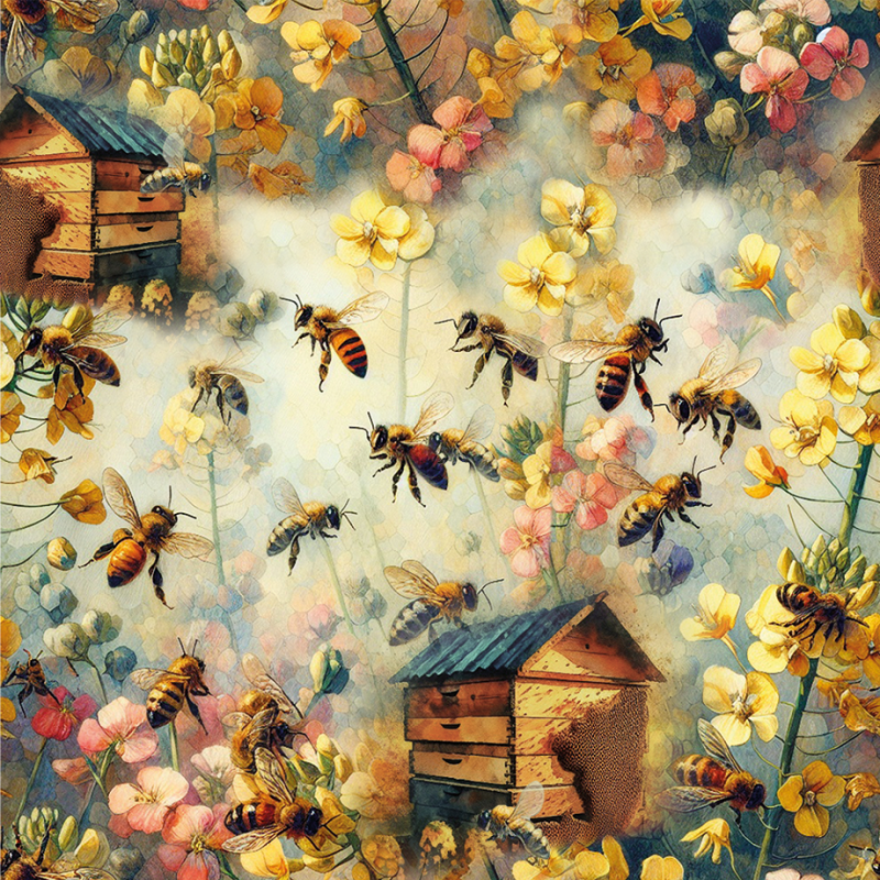 Poplin Bijobb på rapsfält