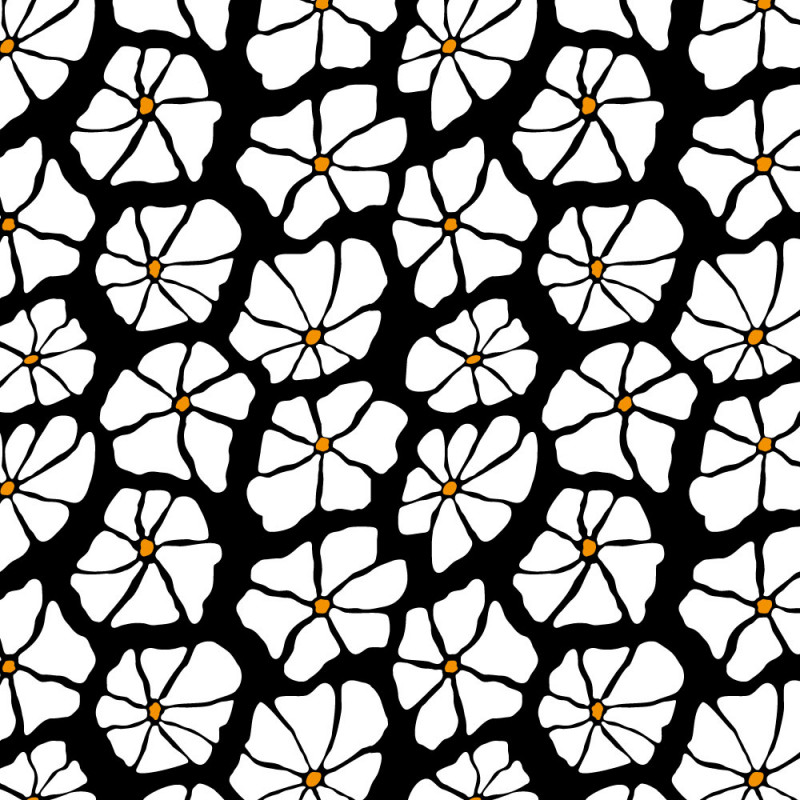 Floting small flowers svart