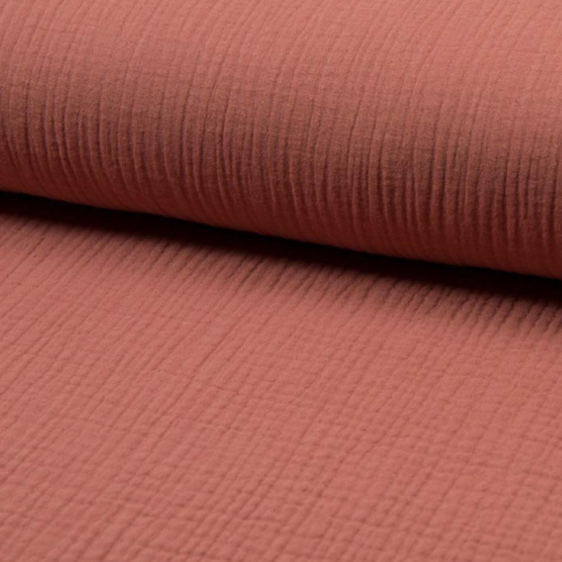 Muslintyg mörk salmon