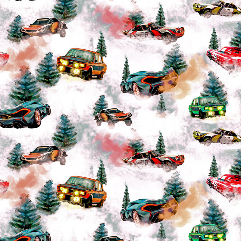 Skogsrally grön bil