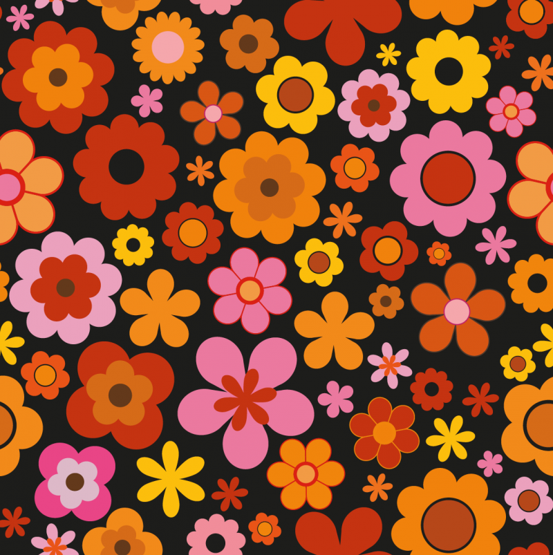 Rosanna blomma svart