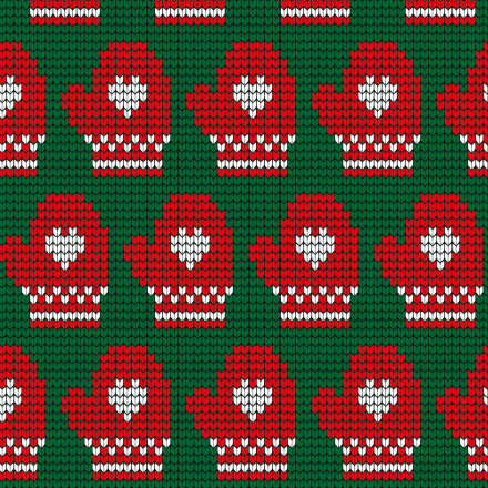 Stickade vantar grön