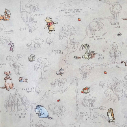 Bomullsväv Nalle Puh