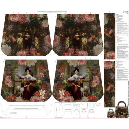 Väskpanel dam med hund