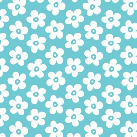 Vaxduk small big flower scuba blue