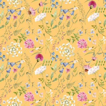 Mönstrad markisväv ängsblommor