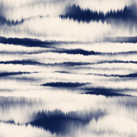 Mönstrad markisväv moln indigo
