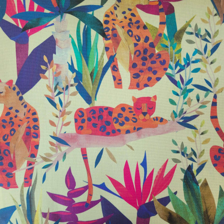 Mönstrad markisväv safari beige