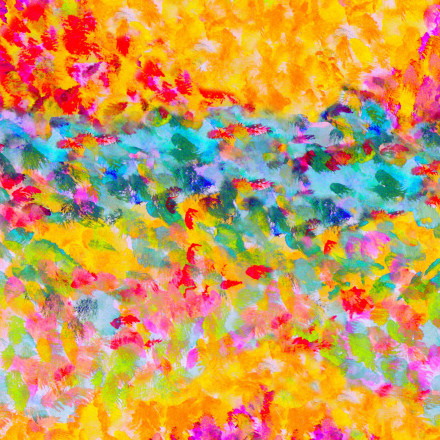 Mönstrad markisväv Giverny orange