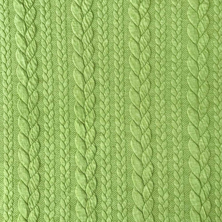 Stickad Jaquard limegrön