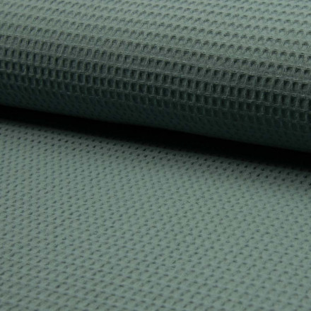 Våffeltyg dark dusty mint