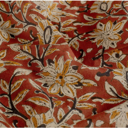 Voile blomma röd 23381