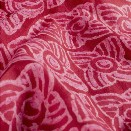 Voile abstrakt fuchsia 23362