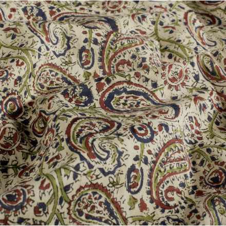 Voile paisley beige 23358