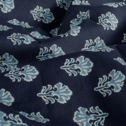 Voile abstrakt indigo 23347