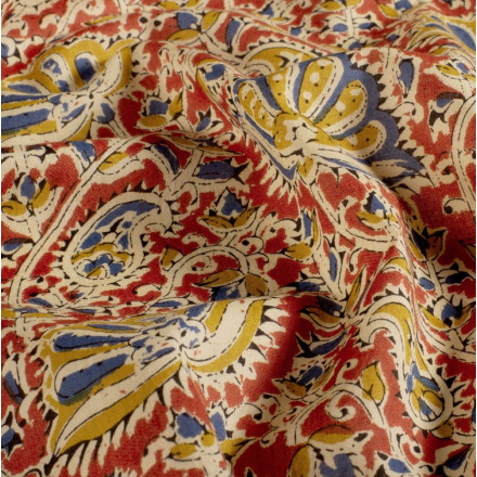 Voile blomma röd 23380