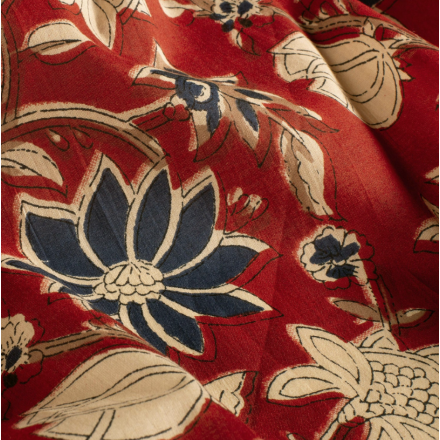 Voile blomma röd 23346