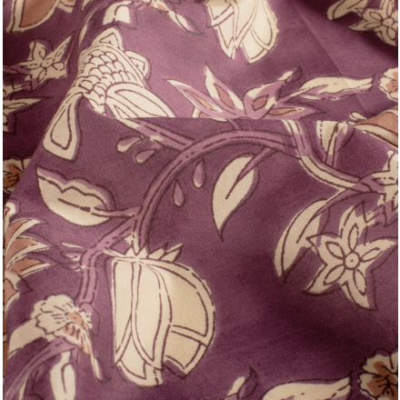 Voile blomma gammelrosa 23346