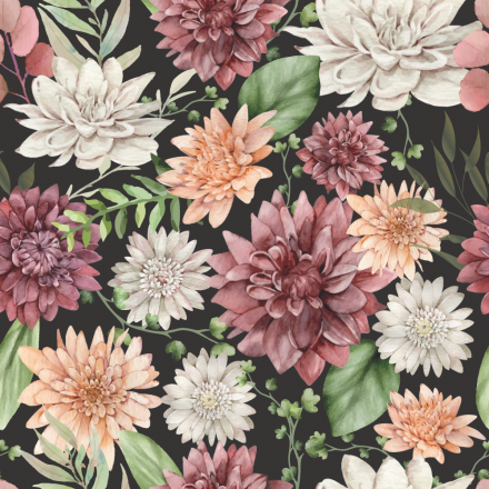 Canvas mönstrad blomma