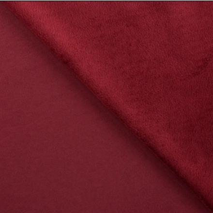 Jogging 190 vinröd uni dubbelsidig