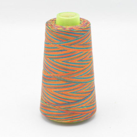 Sytråd multi orange gul turkos