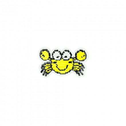 Paljettmärke vändbart small crab