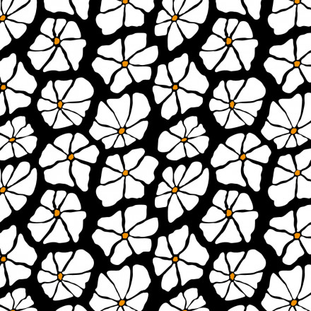 Floting small flowers svart