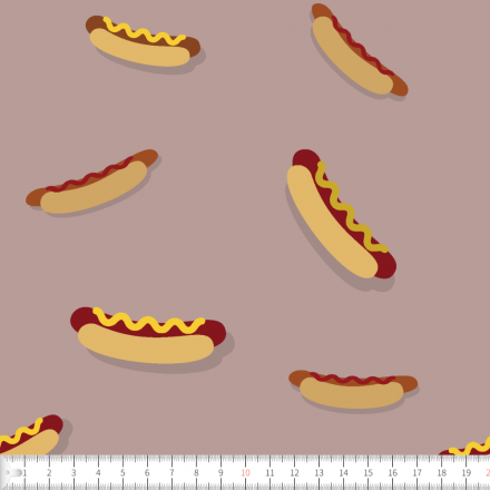 Korv med bröd gammelrosa