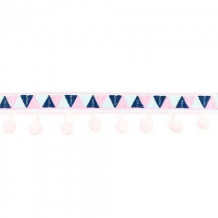 Pom Pom lace Inka rosa