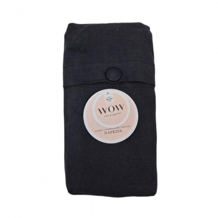 Servetter svart 4 st 45 x 45 cm