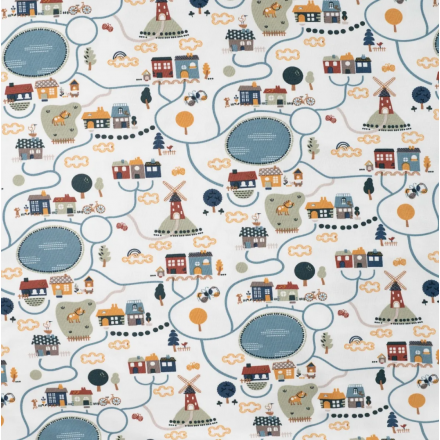 Cykelväg, damm, väderkvarn