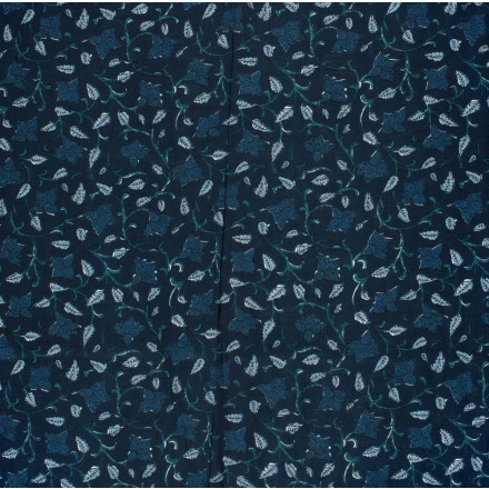 Voile löv indigo 23348
